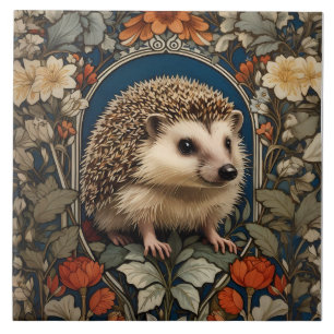 Eleganter William-Morris-inspirierter Igel Fliese