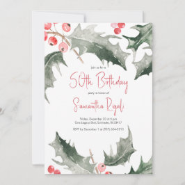 Eleganter Winter 50. Geburtstag Einladungen