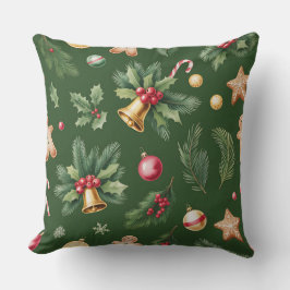 Eleganter Winter Botanisches Weihnachtskissen Kissen