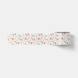 Eleganter Winter Floral Holiday Satinband