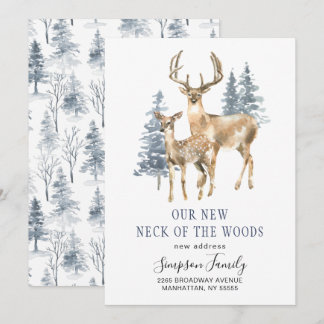 Eleganter Winter New Neck of the Woods Moving Ankündigung
