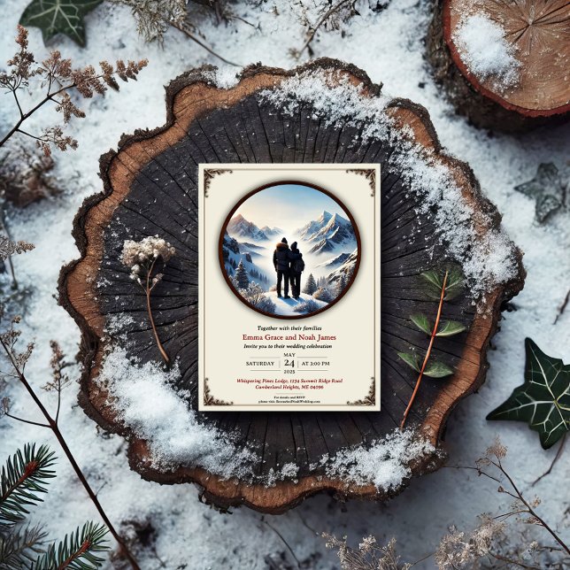 Eleganter Winter Romance Hochzeitsempfang Einladung (Von Creator hochgeladen)