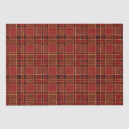 Eleganter Winter Rot und Gold Foil Kariert Seidenpapier