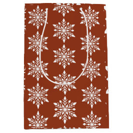 Eleganter Winter Snowflake Mittlere Geschenktüte