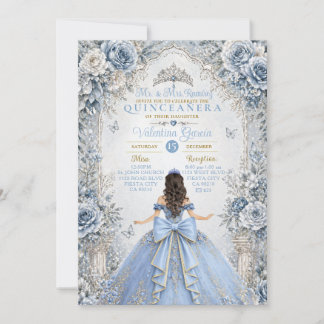Eleganter Winter Sweet 15 Quinceanera Einladung