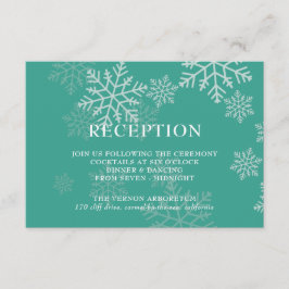 Eleganter Winter Wedding Empfang Begleitkarte