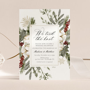 Eleganter Winter Wir tippen die Hochzeitsempfehlun Einladung