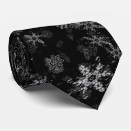 Eleganter Winterabendschneefall Schwarz-weiß Krawatte