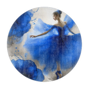 Eleganter Wirbel-Ballett in Indigoblau Schneidebrett