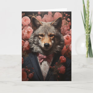 Eleganter Wolf für jeden Anlass Karte