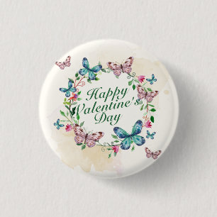 Eleganter wreath-Button-Knopf des Valentines Button
