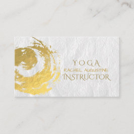 Eleganter YOGA Gold Foil Pinselstriche ZEN Symbol Visitenkarte