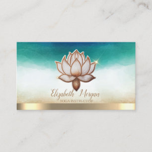 Eleganter Yoga-Lehrer Braune Lotus  Visitenkarte