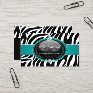 Eleganter Zebra-Mode-Schmuck Visitenkarte