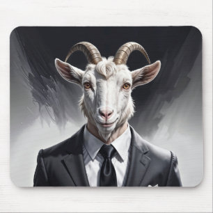 Eleganter Ziegenherr in einer formellen Portraitsz Mousepad