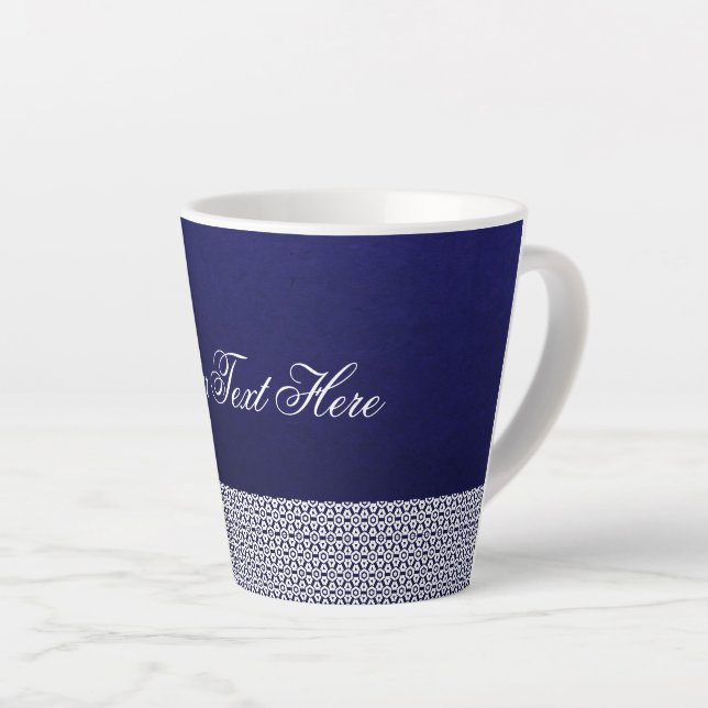 Eleganter Ziervektor blau, weiß geschrieben Milchtasse (Rechte Ecke)