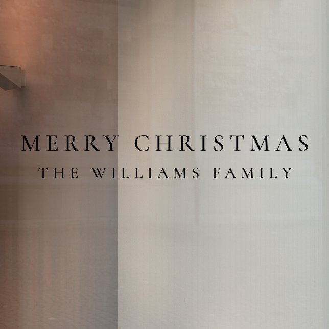 Eleganter Zugang zu Weihnachtsfamilien Fensteraufkleber (Von Creator hochgeladen)