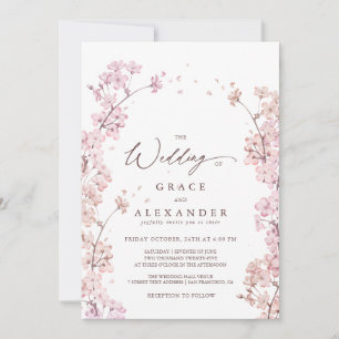 Eleganter Zweig Sakura Moderner Frühling Einladung