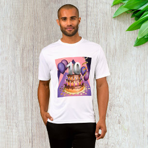 Elegantes 10-jähriges Celebration Cake Design T-Shirt