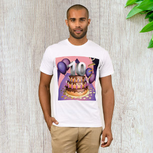 Elegantes 10-jähriges Celebration Cake Design T-Shirt