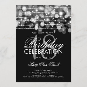 Elegantes 18. Geburtstags-Party-Glitzern-Silber Einladung