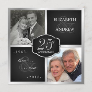Elegantes 25-jähriges Party Vow Renewal Einladung