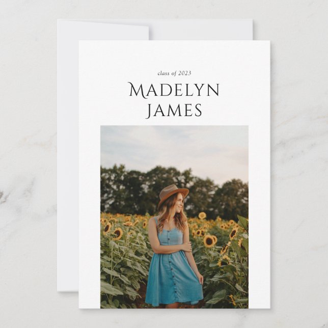 Elegantes 2-Foto Ankündigung (Vorderseite)