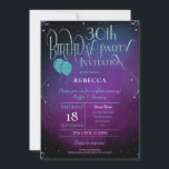 Elegantes 30. Geburtstag Verziertes Skript Lila Pa Einladung<br><div class="desc">Ihre Gäste werden wissen, dass sie bei Ihrem 30. Party für einen glamourösen Abend sind. Dieses Design aus verzierten aquamarinen Imitaten Glitzer-Typografie für den Haupt-Header, eine mystische lila Kulisse und ein wenig funkeln um die Ränder! Die Erholung des Textes kann leicht personalisiert werden. Wenn Sie gewollt haben, einen Schritt weiter...</div>