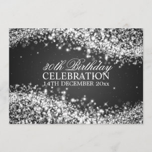 Elegantes 30. Geburtstags-Party-funkelndes Einladung