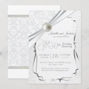 Elegantes 30-jähriges Pearl-Jubiläumsdesign Einladung