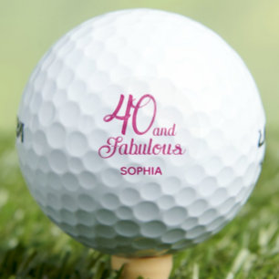 Elegantes 40. Party mit schlichten, rosa Golfbälle