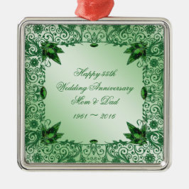 Elegantes 55. Hochzeitliches Jubiläum Ornament Aus Metall