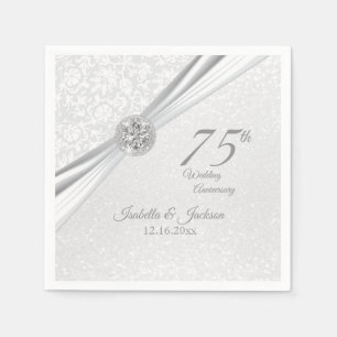 Elegantes 60./75. Diamant-Jubiläumsdesign Serviette