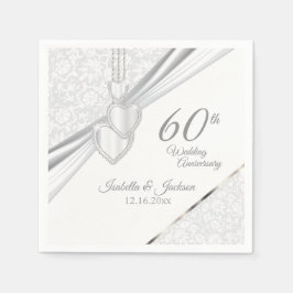 Elegantes 60./75. Hochzeitsszenario Serviette