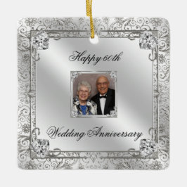 Elegantes 60. Hochzeitliches Jubiläum Keramikornament
