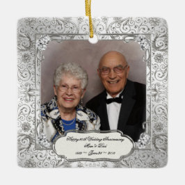 Elegantes 60. Hochzeitliches Jubiläum Keramikornament