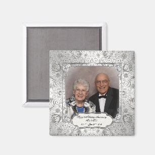 Elegantes 60-jähriges Foto Magnet