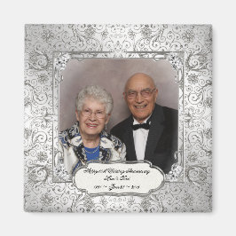 Elegantes 60-jähriges Foto Magnet