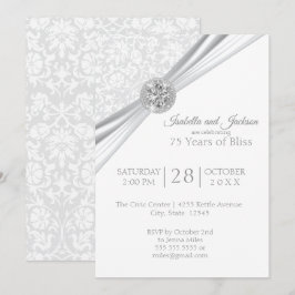 Elegantes 75./60. Diamant-Jubiläumsdesign Einladung