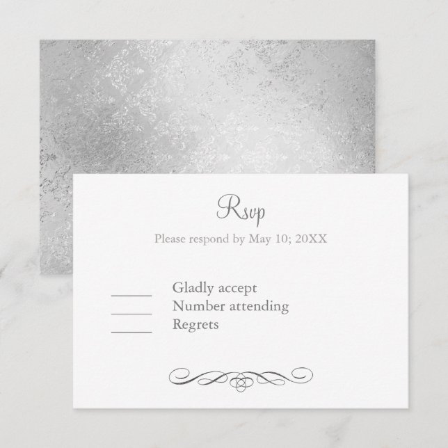 Elegantes, aber einfaches Gay Wedding Rsvp (Vorne/Hinten)