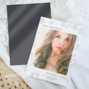 Elegantes Abschluss Foto Vielen Dank Dankeskarte