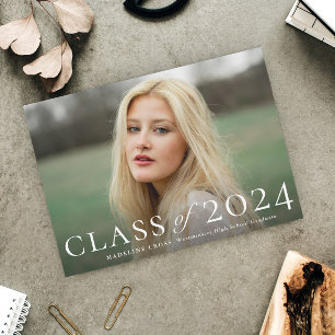 Elegantes Abschlussklassenfoto Abschlussfeier Magnetkarte