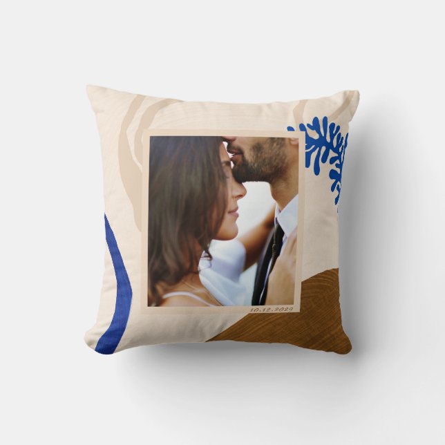 Elegantes Abstrakt Modernes Kunst Personalisiertes Kissen (Vorderseite)
