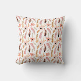 Elegantes Abstrakt rosa, florales Wasserfarbmuster Kissen