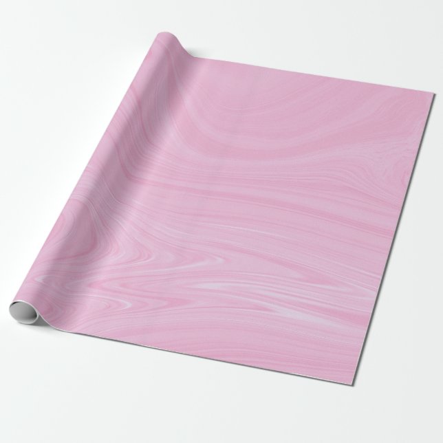 Elegantes Abstrakt rosa, flüssiges Marmorwerk | Geschenkpapier (Ungerollt)