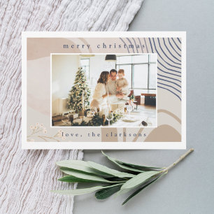 Elegantes Abstraktes Beige Foto Weihnachten