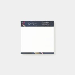 Elegantes Abstraktes Blaues Rosa Post-it Klebezettel