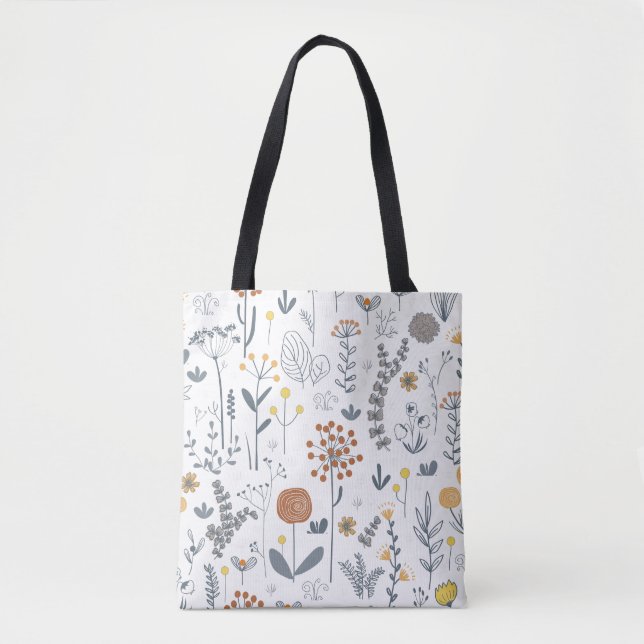 Elegantes Abstraktes, blumenfreies Muster Tasche (Vorderseite)