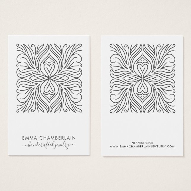 Elegantes Abstraktes Blumenmotiv (Vorne & Hinten)