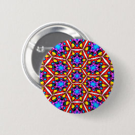 Elegantes Abstraktes Blumenmuster Button